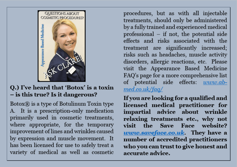 Ask Clare about Botox