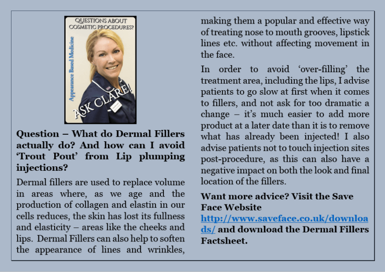 Ask Clare about Dermal Fillers